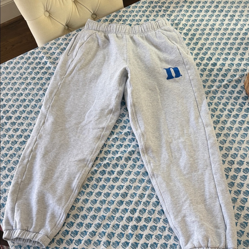 NWOT- DUKE Size Small unisex Gray University Joggers - Duke Logo